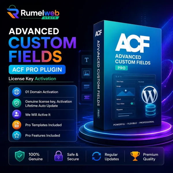 Advanced Custom Fields (ACF) Pro Plugin License Key Activation for WordPress | Original License